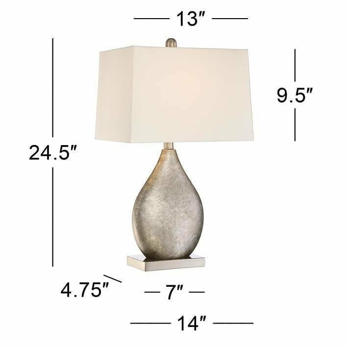 Teardrop Metal Lamps Set of 2 with Dimmers - HER Home Design Boutique